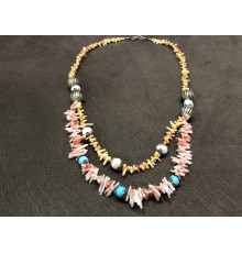 Коралова прикраса з перлами Таїланд