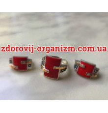 Гарнітур зі срібла із золотом і червоним коралом