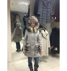 Пальто з альпаки з хутром delcorse Італія б/у