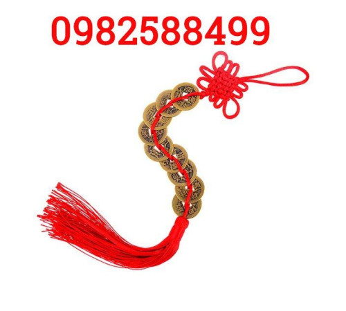 9 пов'язаних монет китайських «Велике Багатство, Здоров'я, Процвітання, Захист»