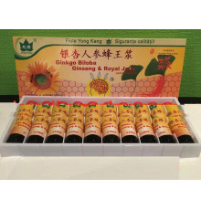 Гінкго білоба, кордицепс женьшень і маточне молочко 10x10 мл