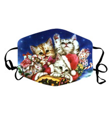 Захисна турмалінова маска з малюнком «Кошенята з подарунками»