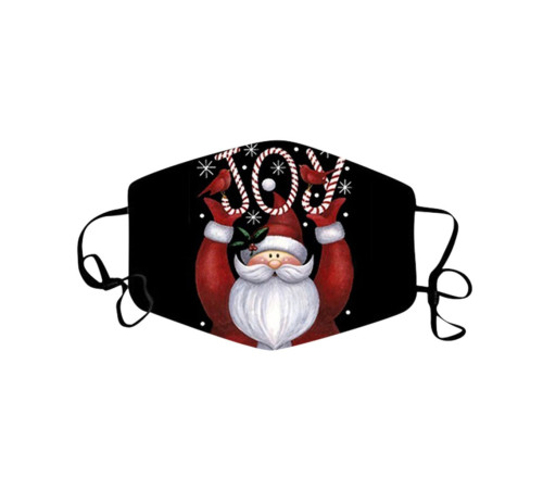 Захисна турмалінова маска з малюнком «Новорічний Дід Мороз Радість»