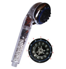 Турмалінова насадка на душ іонізувальна на 8 режимів