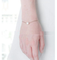 Браслет із перлиною Касумі, на золотій ланцюжку