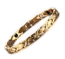 Турмаліновий із магнітами браслет голд 5в1