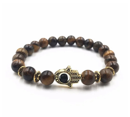 Браслет Хамса Рука Фатіми тигрове око