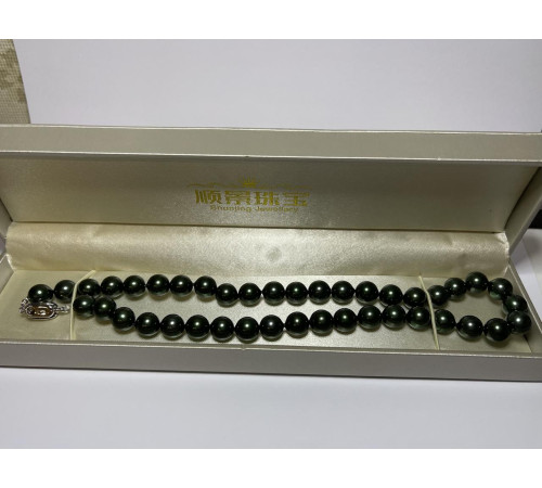 Перлисте намисто Хайнань темно-зелені чорні перли