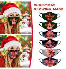 Світлодіодна Різдвяна маска світильник маска для чоловіків і жінок багаторазова
