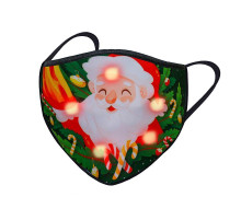 Світлодіодна Різдвяна маска Дід Мороз для чоловіків і жінок багаторазова
