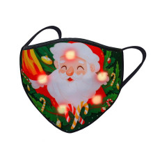 Світлодіодна Різдвяна маска Дід Мороз для чоловіків і жінок багаторазова