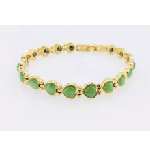 Магнітний браслет із зеленим турмаліном Вековий Схід