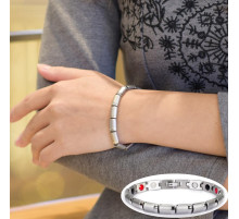 Турмаліновий срібний браслет із германієм і магнітами від вірусних недуг