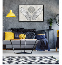 Картина Крила ангела із Сакральною Геометрією захист і позитивна вібрація