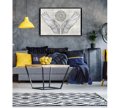 Картина Крила ангела із Сакральною Геометрією захист і позитивна вібрація