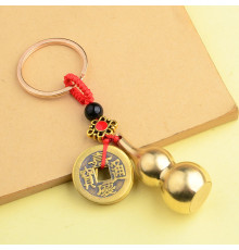 Брелок для здоров'я й грошей Гарбуз Ву Лу з монетками