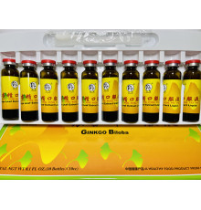 Гінкго білоба, кордицепс женьшень і маточне молочко Ginkgo Biloba, Ginseng&Royal jelly 10x10 мл