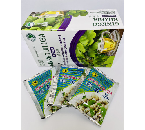 Чай Гінкго білоба (Ginkgo Biloba) дволопатевий стимулює роботу головного мозку розчинним 20 штук