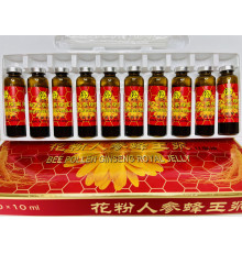 Еліксир Маточне молочко з женьшенем і бджолиний пилок (Bee Pollen Ginseng Royal Jelly) 10X10 мл