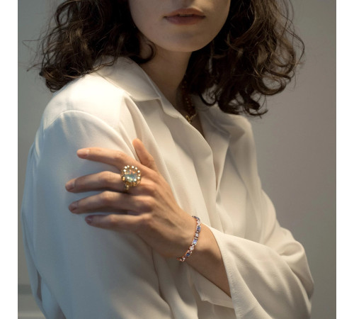 Магнітний титановий турмаліновий жіночий браслет Геліотіс рожеве золото Вековий Схід