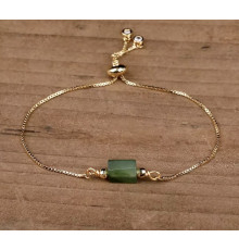 Жіночий браслет-чакра з натурального нефриту