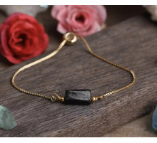 Жіночий браслет-чакра з натурального турмаліну