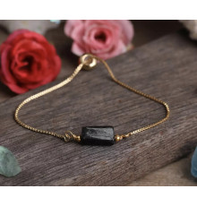 Жіночий браслет-чакра з натурального турмаліну