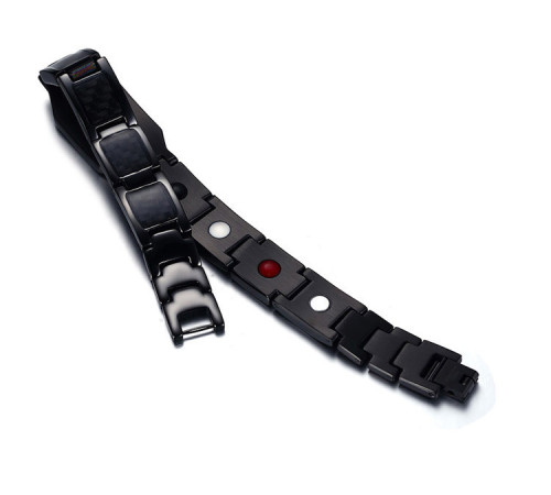 Чоловічий Магнітний турмаліновий браслет 4в1 для здоров'я і захисту Масонський