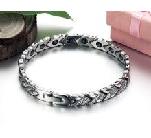 Турмаліновий браслет Срібний Лілія з кристалами Сваровскі