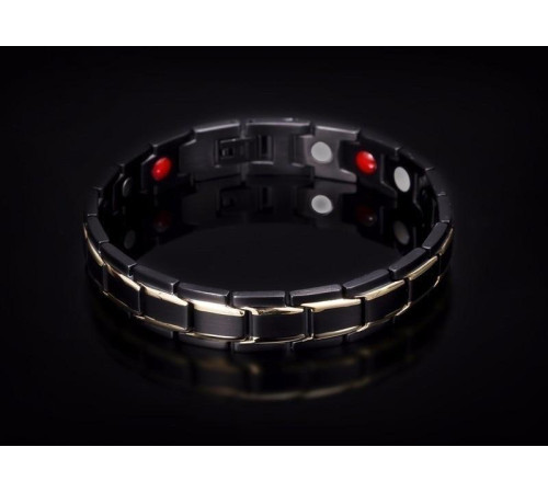 Турмаліновий магнітний гематитовий титановий браслет для здоров'я 4в1