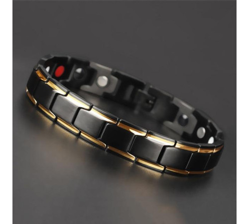 Турмаліновий магнітний гематитовий титановий браслет для здоров'я 4в1