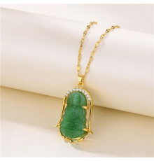 Золота турмалінова підвіска Будда Медицини приносить зцілення і довге життя 24 каратів золота