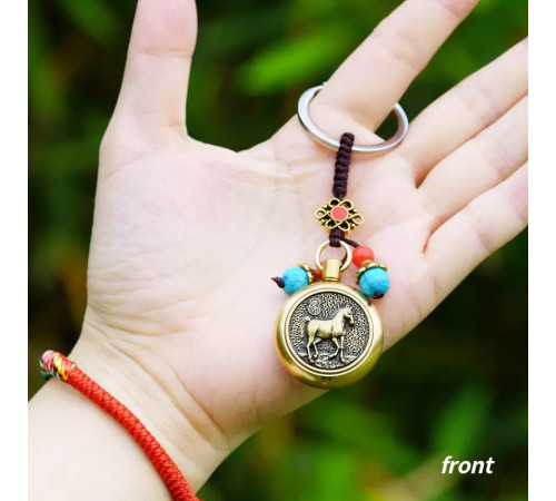 Брелок Грошовий Кролик, що виконує бажання з монетою, що обертається