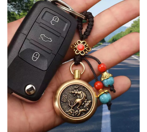 Брелок Грошовий Кролик, що виконує бажання з монетою, що обертається