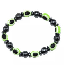 Гематитовий із турмаліном браслет від сочка з зеленого кварцу