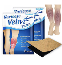 Пластир проти варикозу та васкуліту Тибетський з турмаліном Чжао Цзюньфен 8 шт.