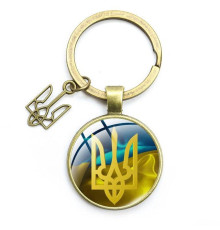 Український брелок Тризуб Tryzub мідний, брелок для ключів сумки захищає від усіх невдач і недоумок