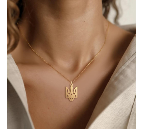 Срібна підвіска з Українським Тризубом захисний талісман