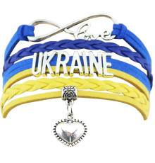 Український браслет для успіху удачі з символом нескінченності містичним вузлом і серцем