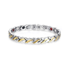 Турмаліновий позолочений браслет Лілія Vinterly з магнітами, германієм інфрачервоний ІЧ 4В1