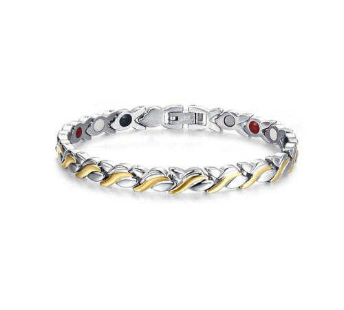 Турмаліновий позолочений браслет Лілія Vinterly з магнітами, германієм інфрачервоний ІЧ 4В1