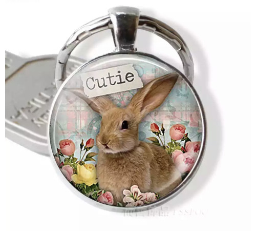 Брелок амулет Романтичний Кролик Французький стиль для удачі та любові