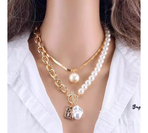 Чокер Комплект Перлинне намисто з підвіскою для стильної дівчини
