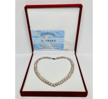 Перли Лавандовий натуральний Малазійський клас ААА із сережками