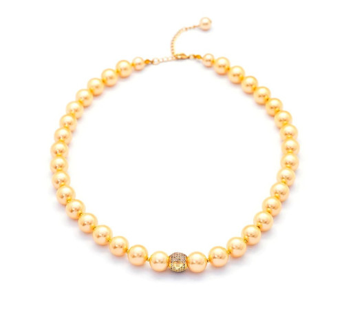 Перлове Золоте намисто зі Слогом Ом клас ААА від Ліліан Ту Малайзія