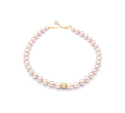 Перлове Рожеве намисто зі Слогом Ом клас ААА від Ліліан Ту Малайзія