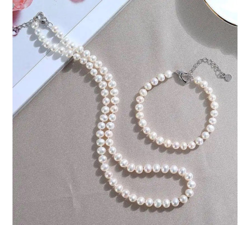 Комплект із натуральних морських перлів Намисто, Браслет, Сережки та кільце Клас AAА Хайнань