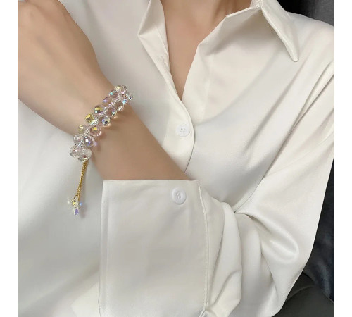 Браслет із гірського кристала гранованого Імператорська Аврора дарує нескінченне багатство та мудрість від Ліліан