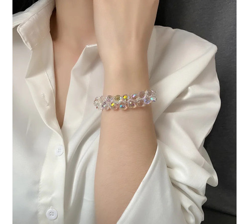 Браслет із гірського кристала гранованого Імператорська Аврора дарує нескінченне багатство та мудрість від Ліліан