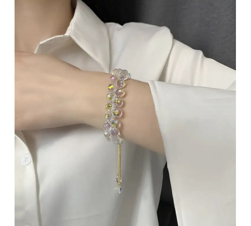 Браслет із гірського кристала гранованого Імператорська Аврора дарує нескінченне багатство та мудрість від Ліліан